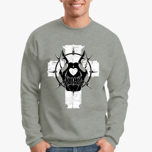 Свитшот с принтом Dog skull