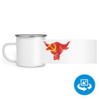 Кружка металлическая белая (круговая запечатка)