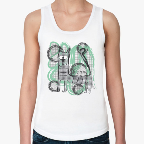 Женская майка с принтом Котэ