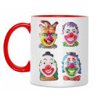 Двухцветная кружка Клоуны