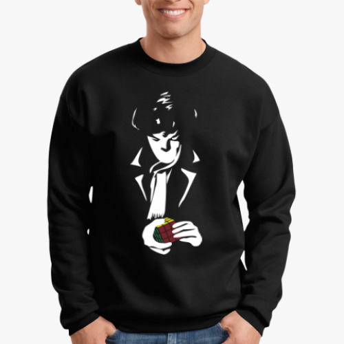 Свитшот с принтом Шерлок Холмс и кубик рубика