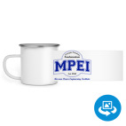 Кружка металлическая белая (круговая запечатка)