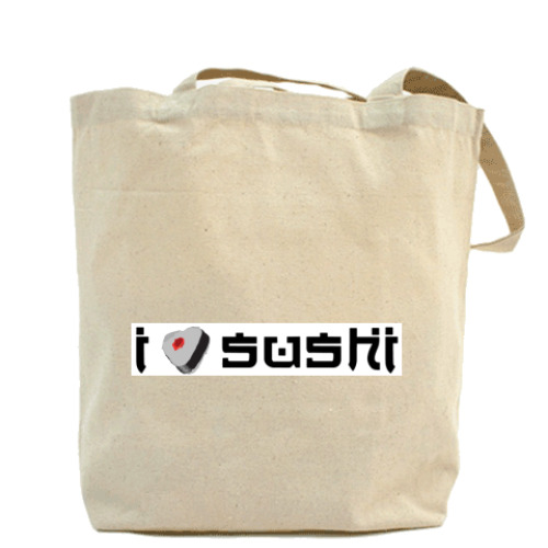 Сумка шоппер с принтом  I LOVE SUSHI