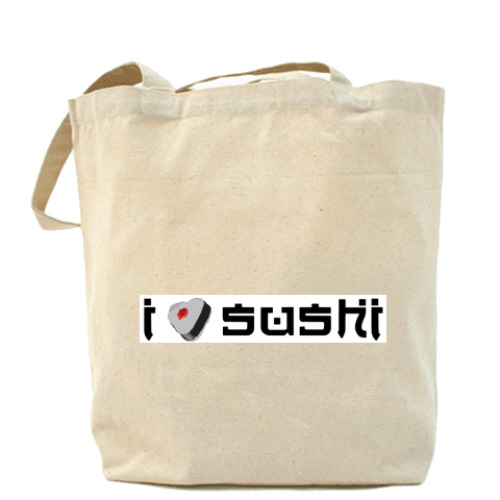 Сумка шоппер с принтом  I LOVE SUSHI