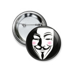 Значок 37 мм вендетта, анонимус, Гай Фокс