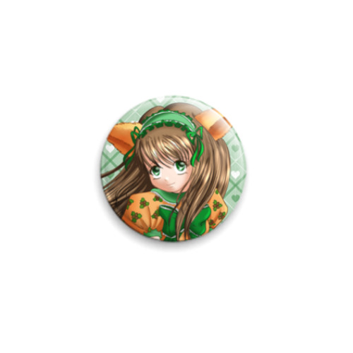 Значок 25мм с принтом  'Белочка'