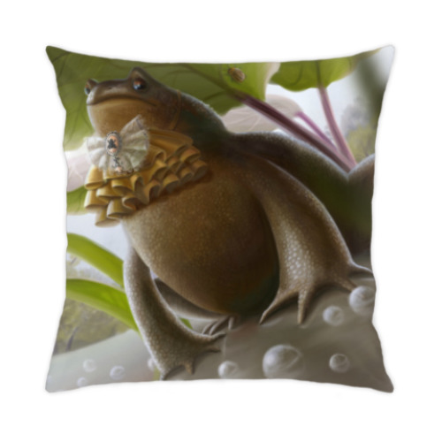 Подушка с принтом Жабон Жабонович