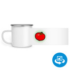 Кружка металлическая белая (круговая запечатка)