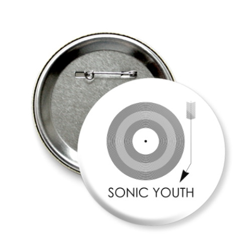 Значок 58мм с принтом Sonic Youth