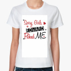Классическая женская футболка Sorry girls
