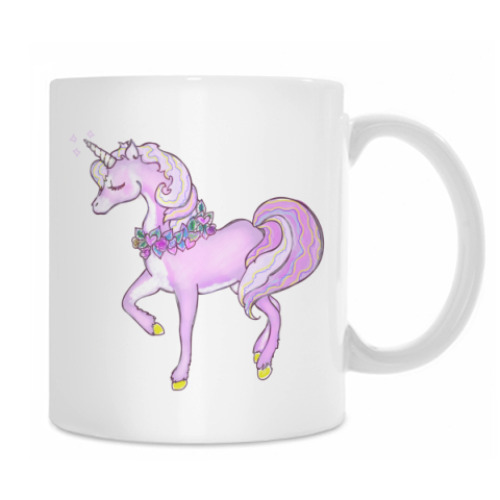 Кружка с принтом Единорог
