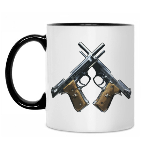 Кружка с принтом Пистолеты