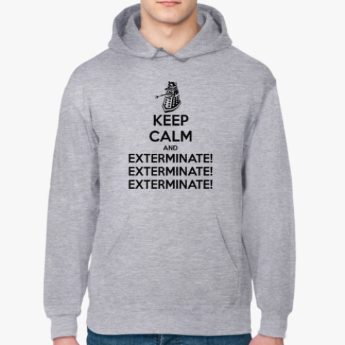 Толстовка худи с принтом KEEP CALM and EXTERMINATE