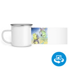 Кружка металлическая белая (круговая запечатка)