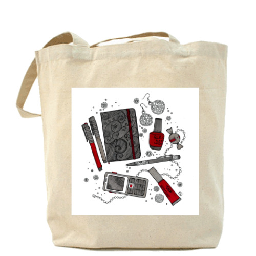 Сумка шоппер с принтом 'Внутри'