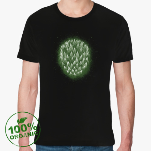 Футболка из органик-хлопка с принтом развитие / рост / процветание