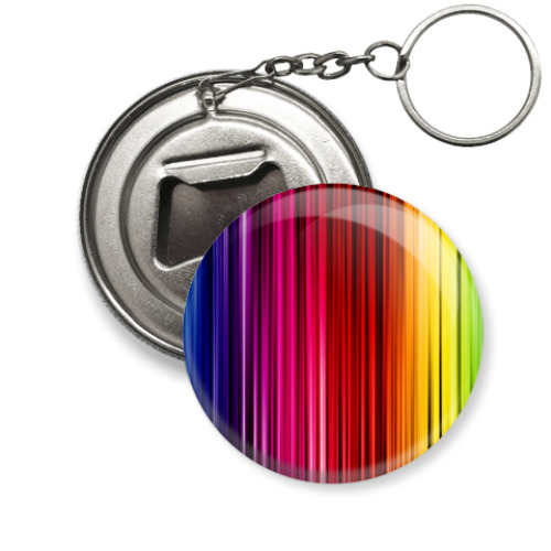 Брелок-открывашка с принтом Радужный брелок-открывашка