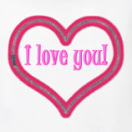 Сердце на молнии 'Ай лав ю'