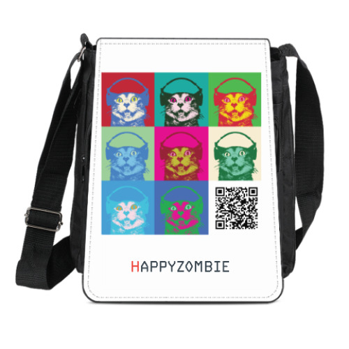 Сумка-планшет с принтом HAPPYZOMBIE QR pop-art