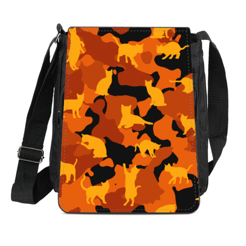 Сумка-планшет с принтом Коты на камуфляже