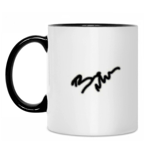 Кружка с принтом 'Автограф Бруно Марса'