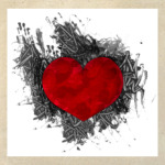 Сердце в краске