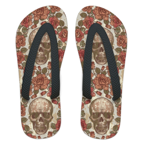 Шлепанцы (сланцы) с принтом  The Dead Garden