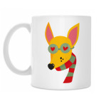 Лисичка в очках и полосатом шарфе