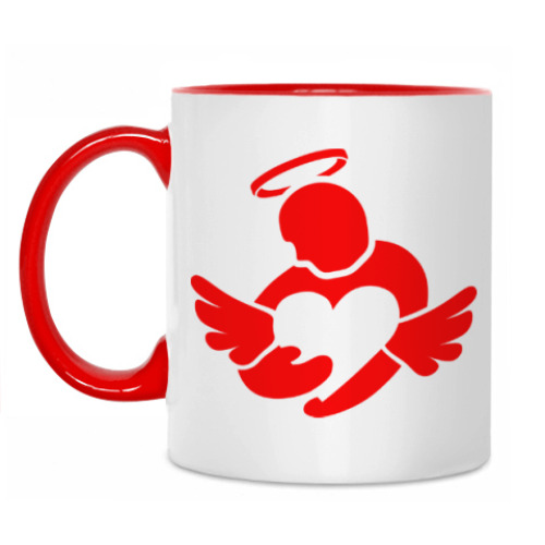 Кружка с принтом Сердце в руках