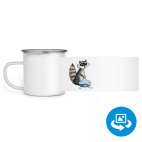 Кружка металлическая белая (круговая запечатка)