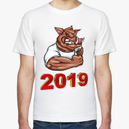 Футболка с принтом Кабан 2019