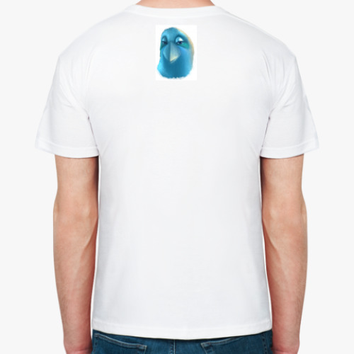 Футболка с принтом  Синяя птица