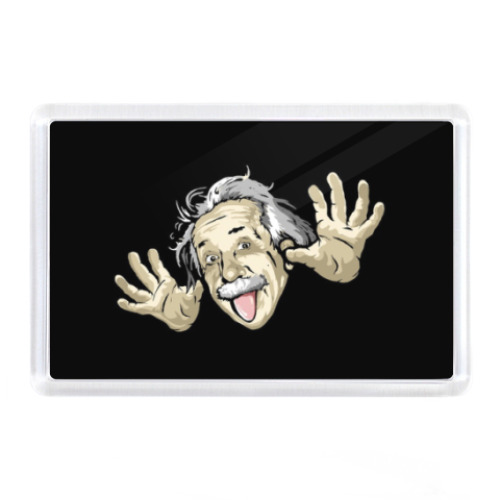 Магнит с принтом Альберт Эйнштейн