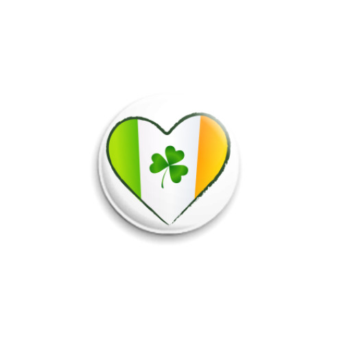 Значок 25мм с принтом I love Ireland