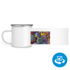 Кружка металлическая белая (круговая запечатка)