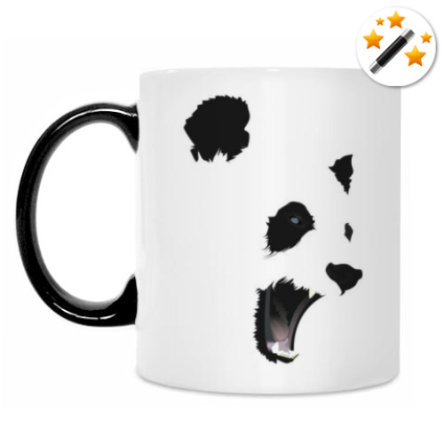 Кружка-хамелеон с принтом Злая панда