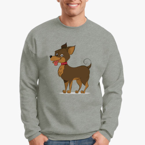 Свитшот с принтом Милая собака той-терьер