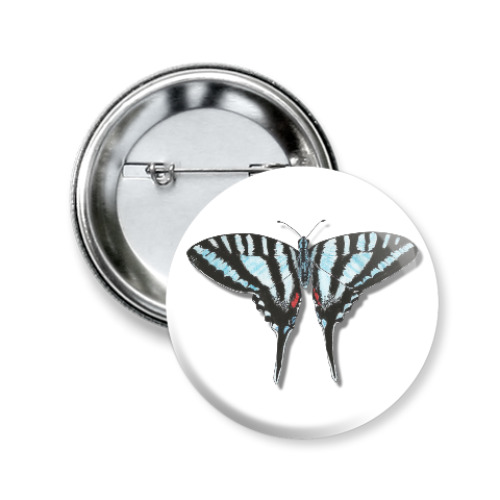 Значок 50мм с принтом Бабочка