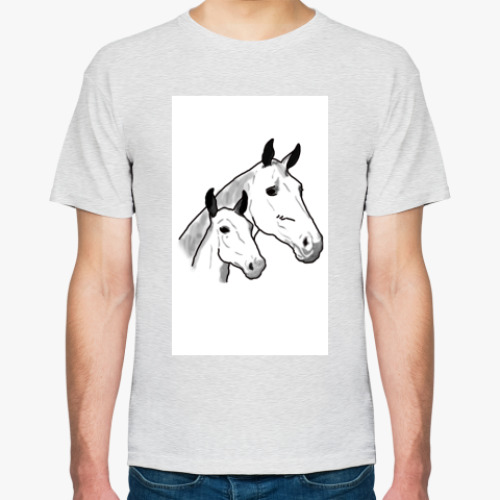 Футболка с принтом Лошади