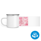 Кружка металлическая белая (круговая запечатка)