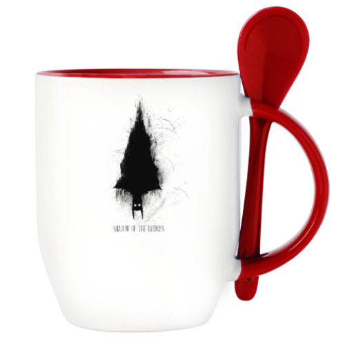 Кружка с ложкой с принтом Герой-монстр