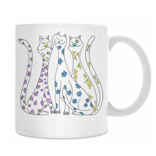 Кружка с принтом Коты