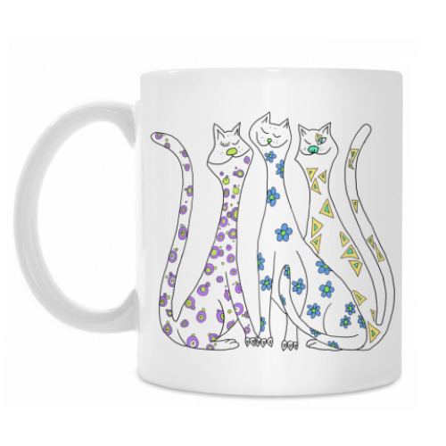 Кружка с принтом Коты