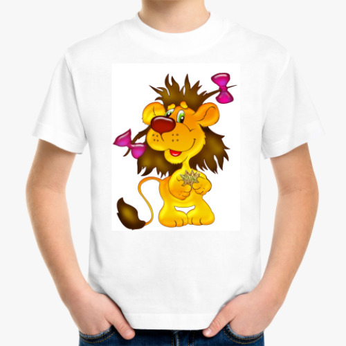Детская футболка с принтом Лёвка