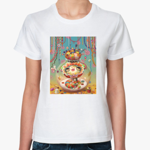 Классическая футболка с принтом  футболка