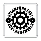 Магнит 6.5 x 6.5 см  'Стимпанк леди'