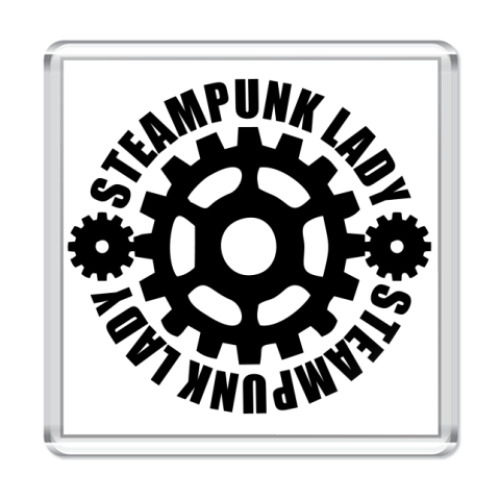 Магнит с принтом  'Стимпанк леди'
