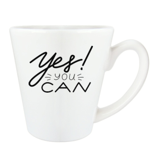 Чашка Латте с принтом Мотивация