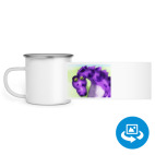 Кружка металлическая белая (круговая запечатка)