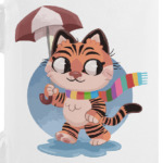 Кот под зонтом